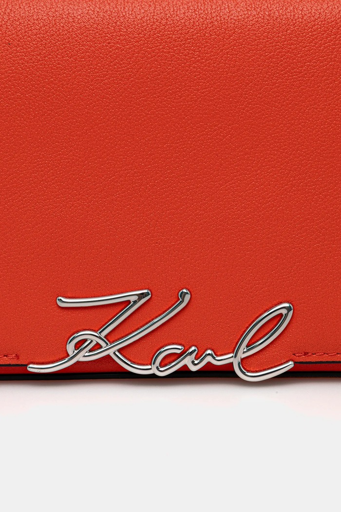 Dodatki Usnjena torbica Karl Lagerfeld K/SIGNATURE B1W32037 oranžna