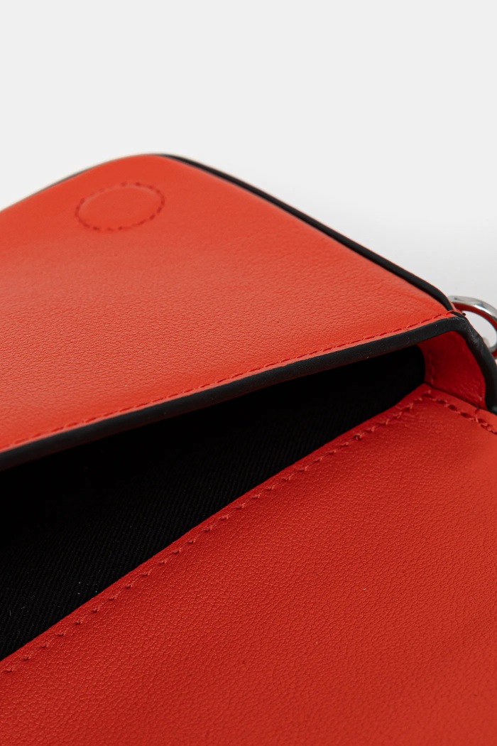 Usnjena torbica Karl Lagerfeld K/SIGNATURE B1W32037 oranžna