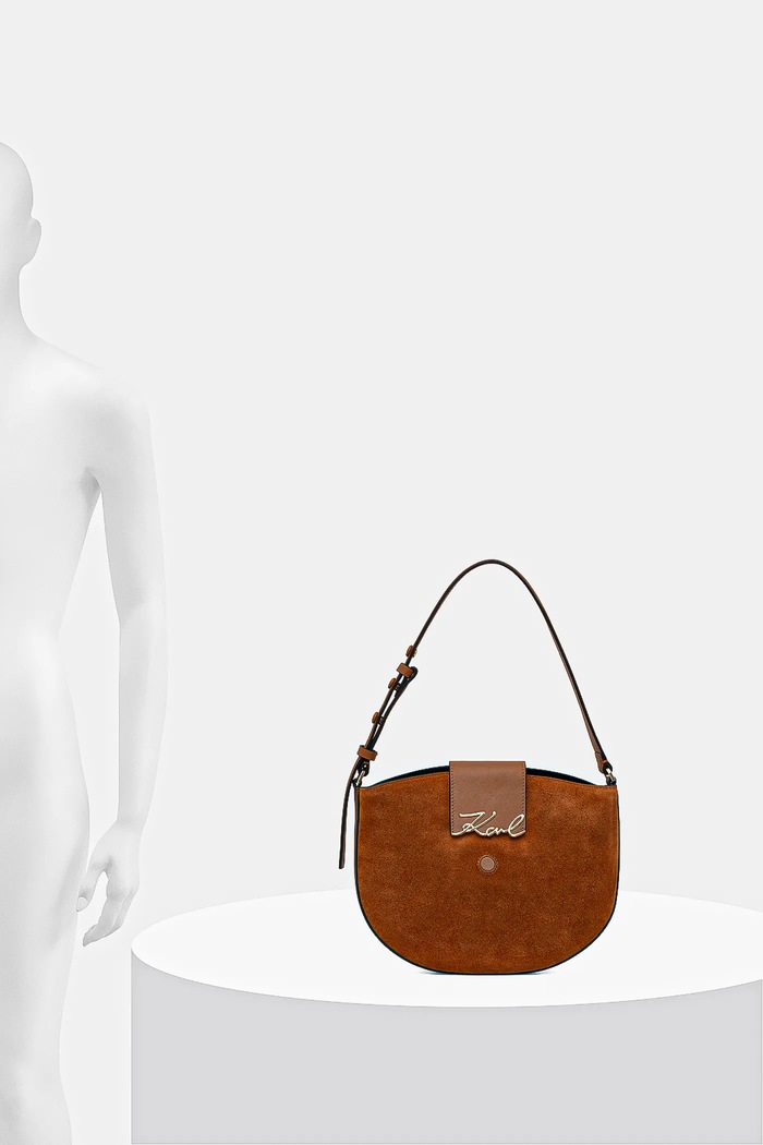 Semišová kabelka Karl Lagerfeld K/SIGNATURE B1W30196
