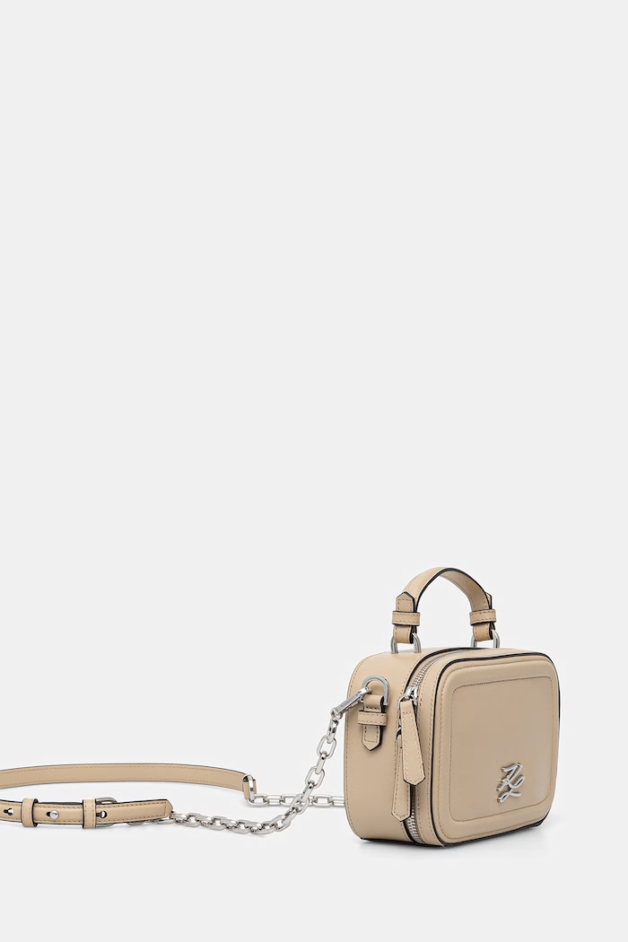 Karl Lagerfeld torebka crossbody damska skórzana K/AUTOGRAPH B1W30269 beżowy SS26