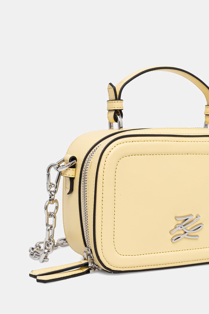 Karl Lagerfeld χιαστί γυναικεία δερμάτινη K/AUTOGRAPH B1W30269 κίτρινο SS26