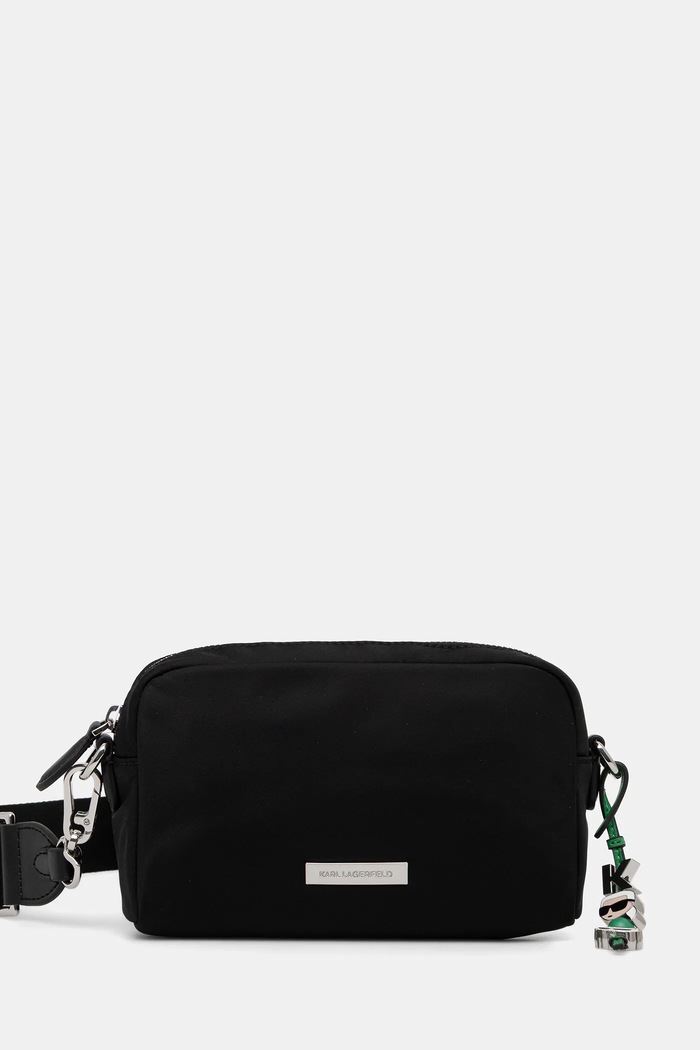 Τσάντα Karl Lagerfeld IKON NYLON υφασμάτινο μαύρο B1W30019