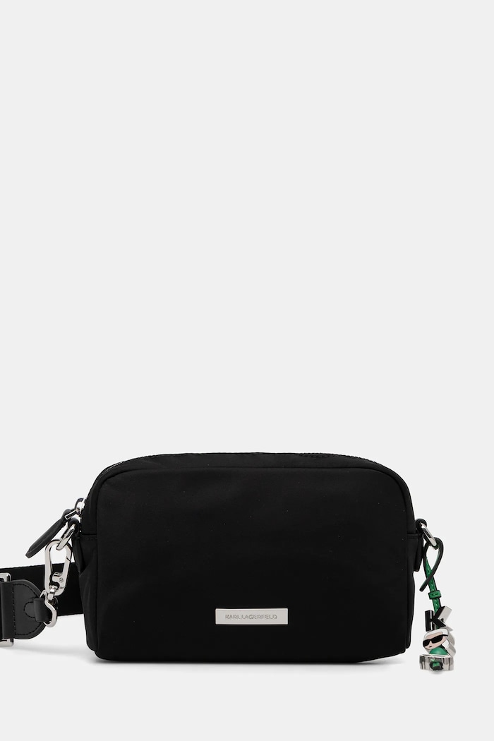 Τσάντα Karl Lagerfeld IKON NYLON υφασμάτινο μαύρο B1W30019