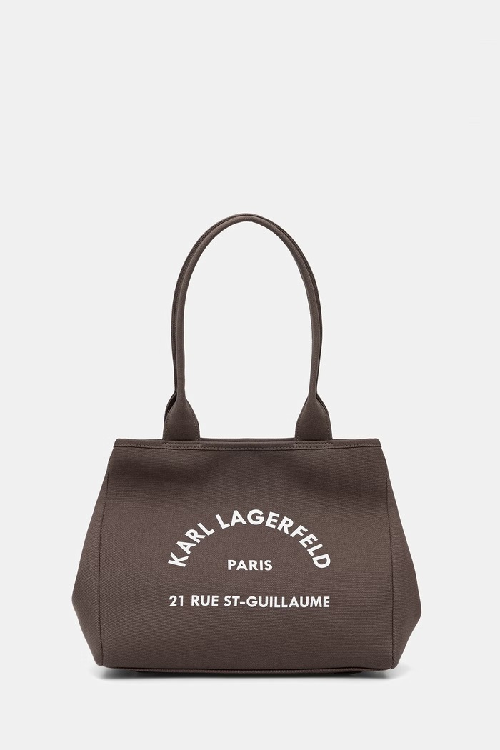 Karl Lagerfeld torebka damska bawełniana K/RSG brązowy B1W50010