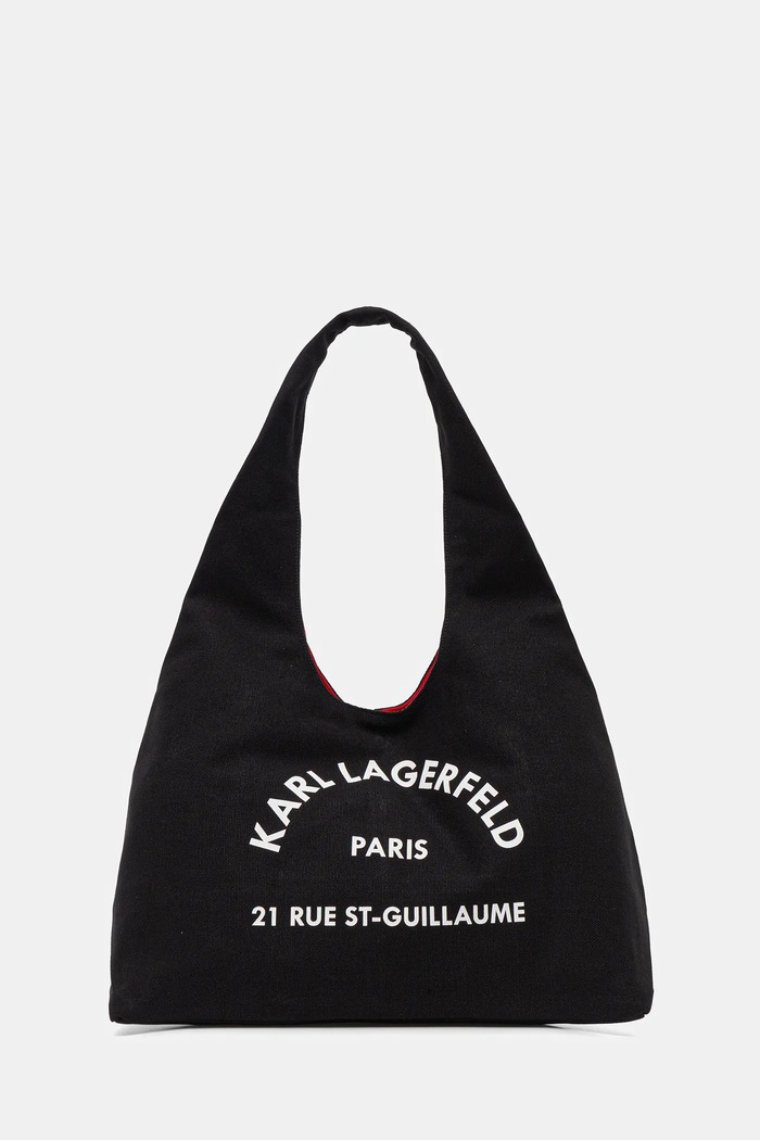 Karl Lagerfeld pamut táska K/RSG textil fekete B1W50015