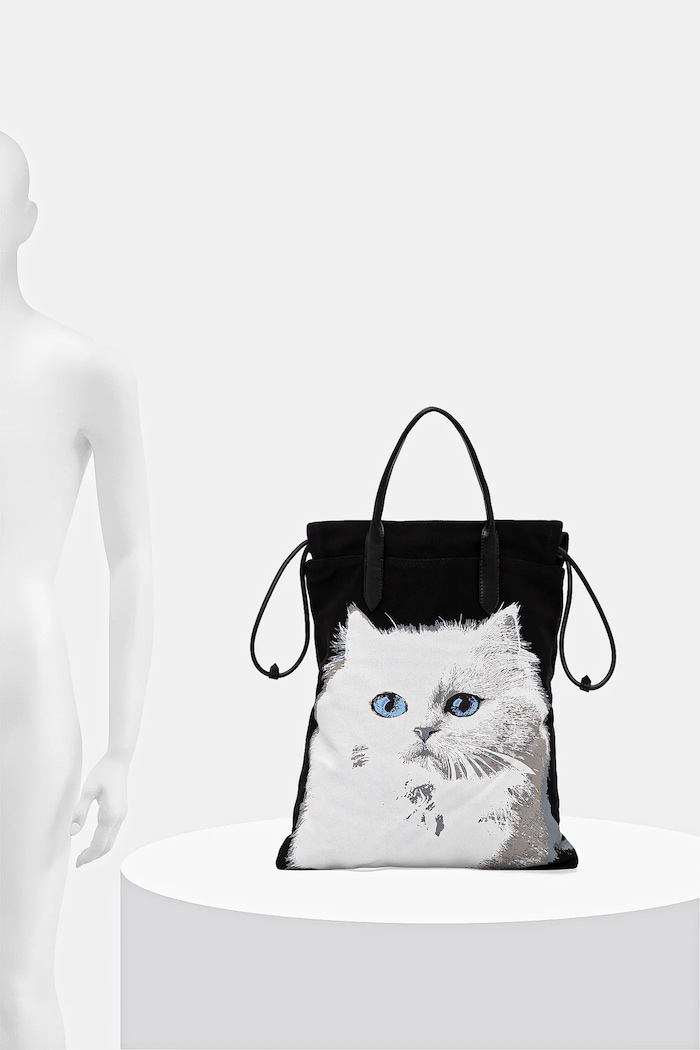 Bavlněná kabelka Karl Lagerfeld IKON B1W50058