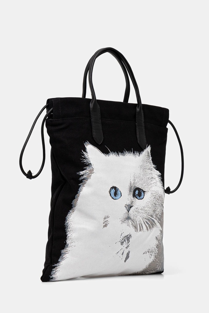 Bavlněná kabelka Karl Lagerfeld IKON B1W50058 bílá SS26