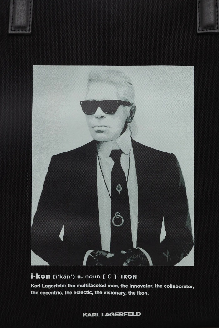 Karl Lagerfeld geantă de bumbac K/ESSENTIAL negru B1W50059