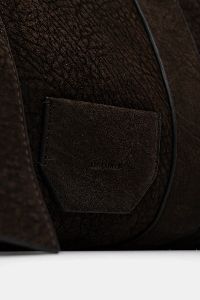 Τσάντα σουέτ AllSaints καφέ W617XD