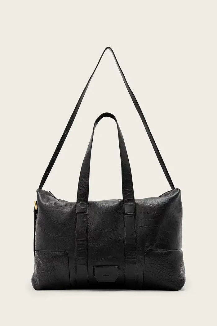 AllSaints torebka skórzana skóra licowa czarny W512XD