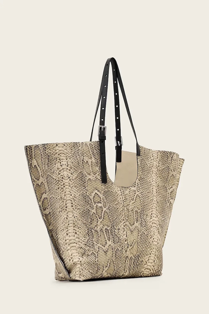 Doplňky Kožená kabelka AllSaints W652XD béžová