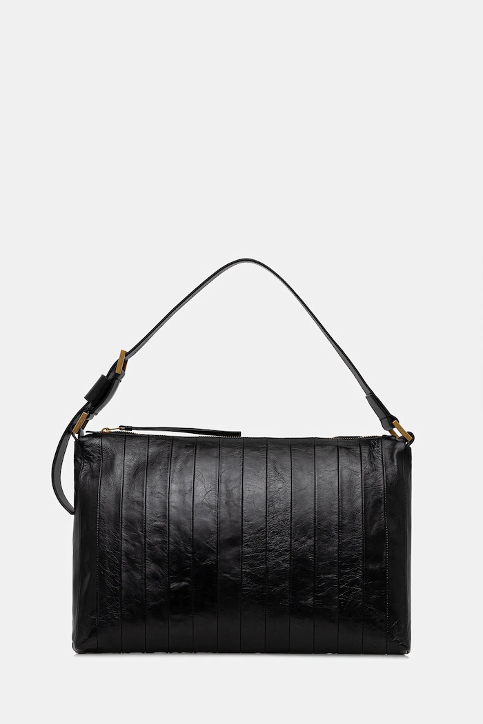 Kožená kabelka AllSaints přírodní kůže černá W561XD