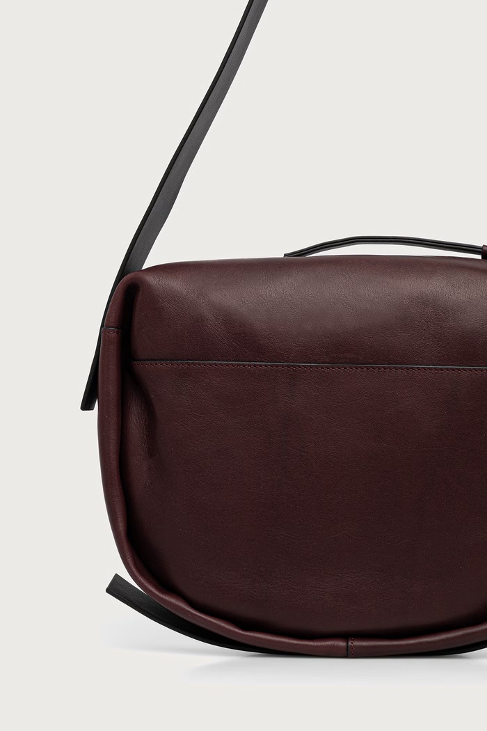 Doplnky Kožená kabelka AllSaints W565XD burgundské