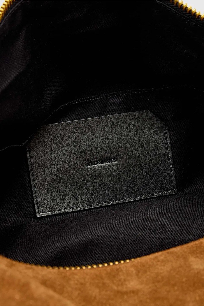 Semišová kabelka AllSaints W568XD hnědá