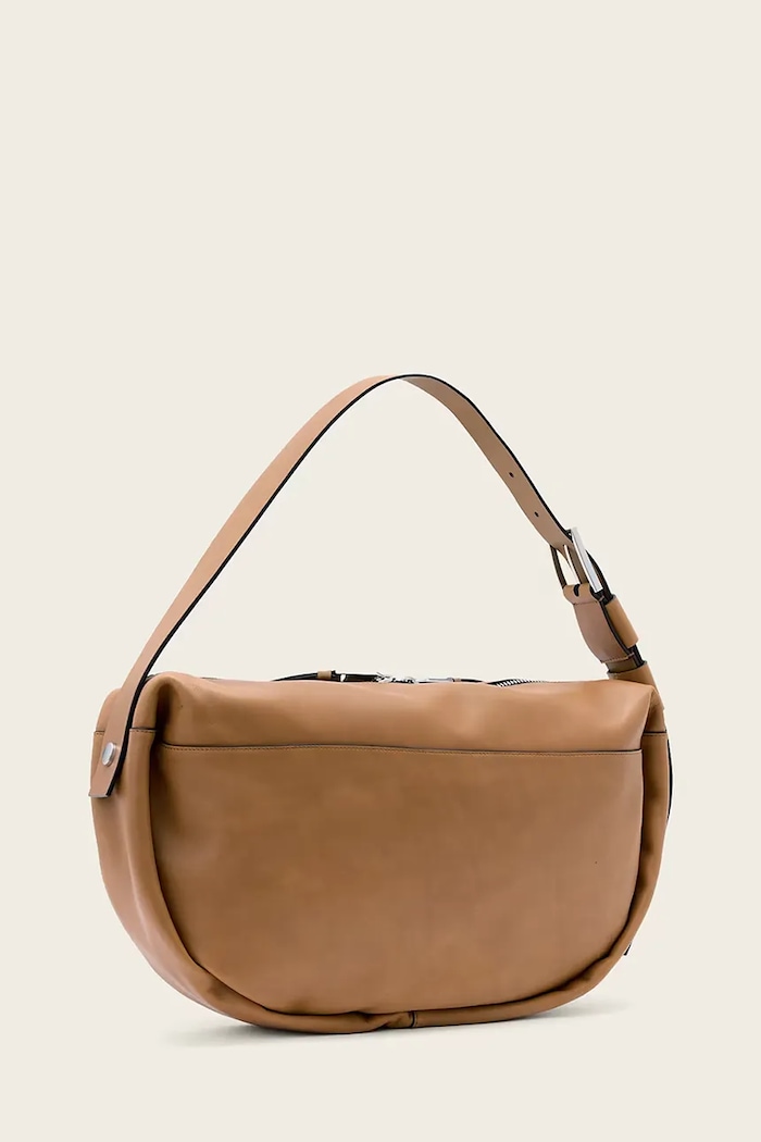 AllSaints kabelka typu shopper dámska kožená W567XD hnedá SS26