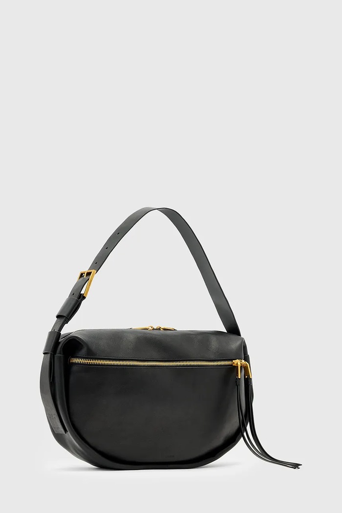 AllSaints geantă shopper pentru femei din piele W567XD negru SS26