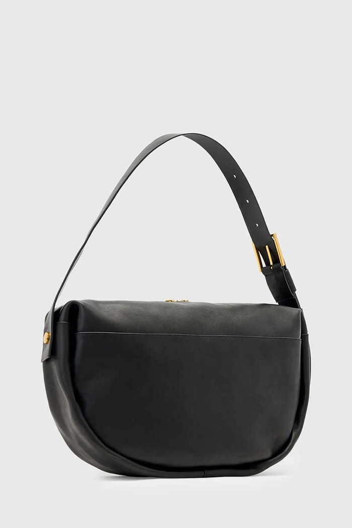 Accesorii AllSaints geantă shopper pentru femei din piele W567XD negru