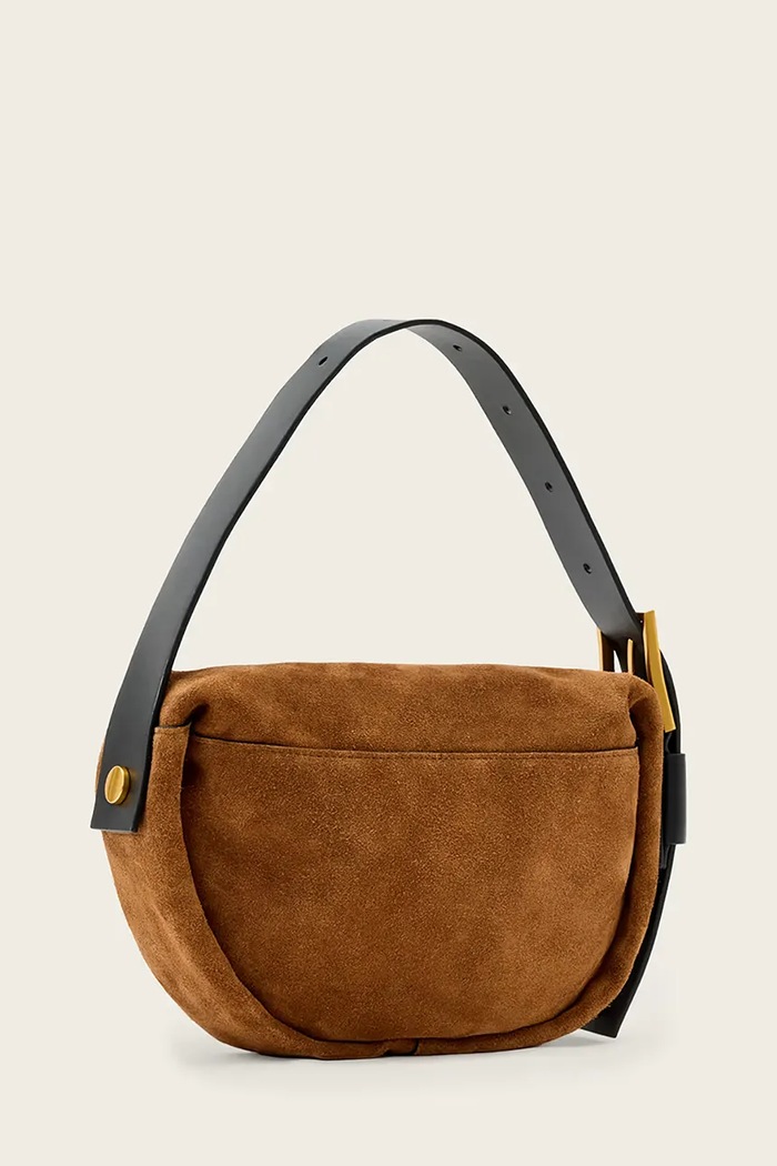AllSaints velúr táska W564XD barna SS26