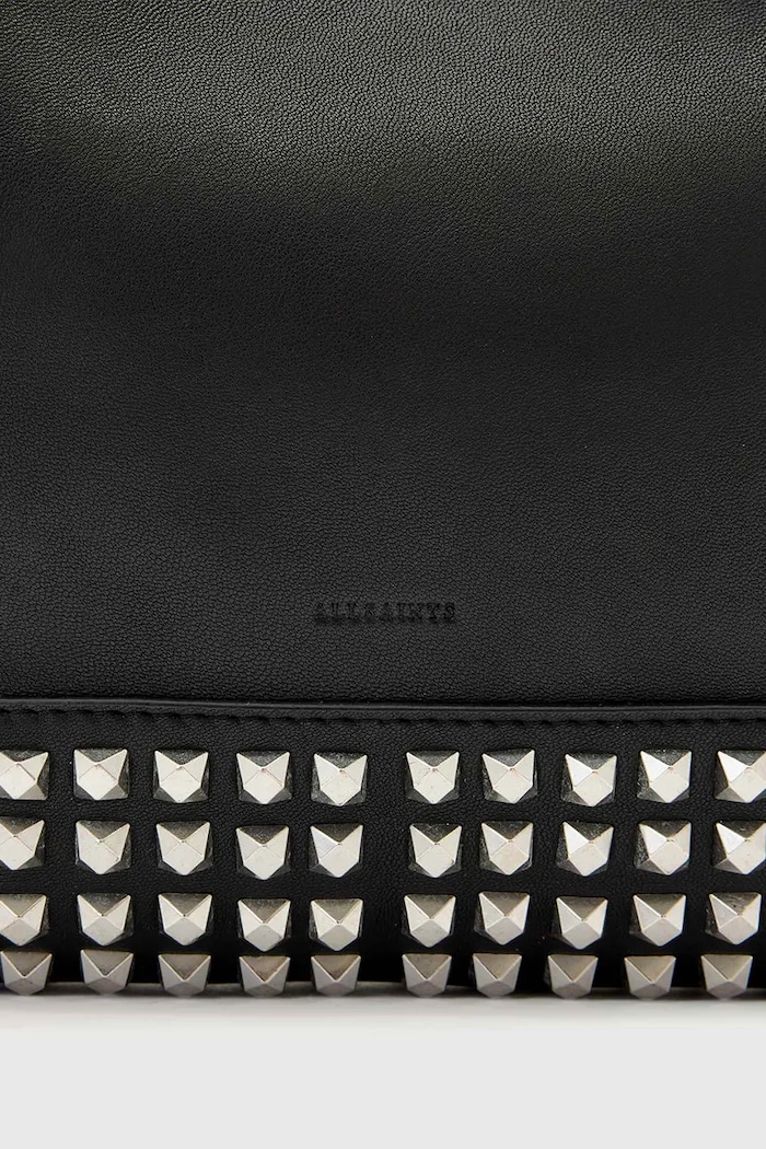Kožená kabelka AllSaints W595XD černá