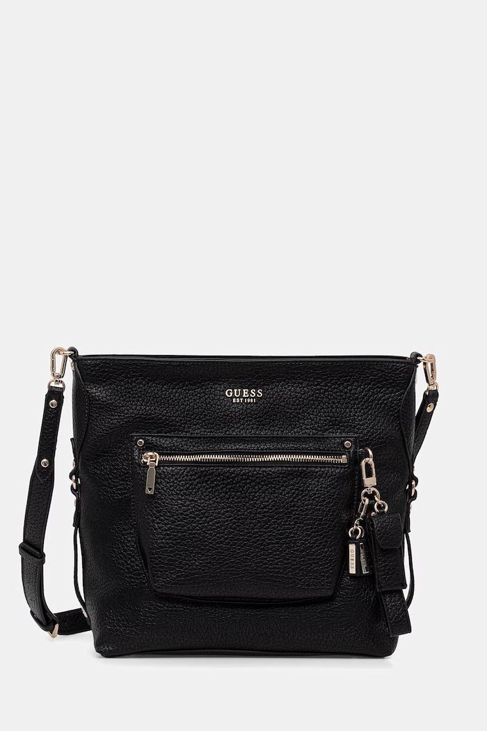 Guess poșetă MARSHA uni negru HWBG95.01040