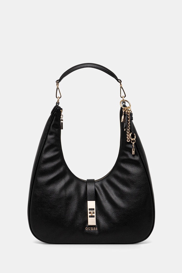 Τσάντα Guess BROOKE απομίμηση λείου δέρματος μαύρο HWBG98.97020
