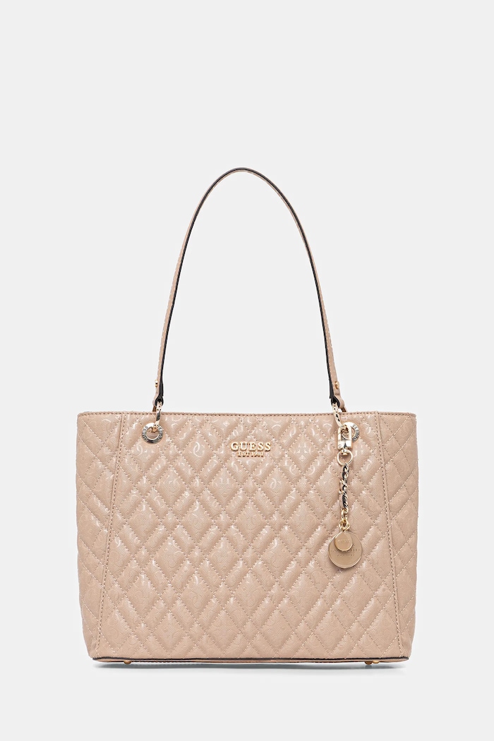 Τσάντα Guess ISEMAY απομίμηση λείου δέρματος καφέ HWGG96.28250