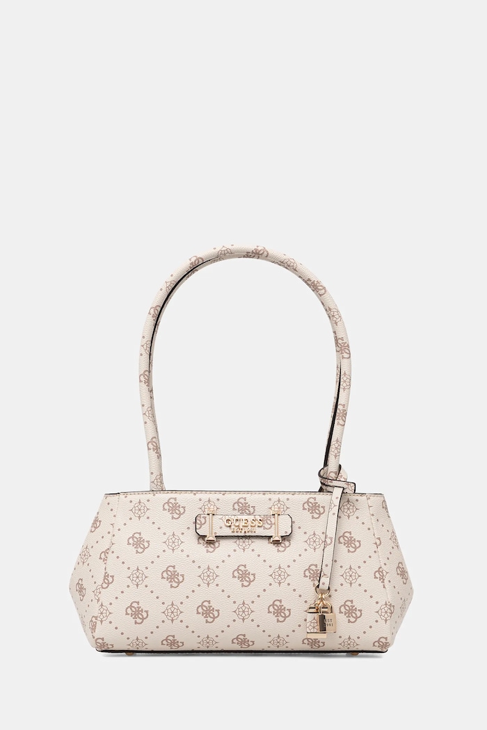 Τσάντα Guess CARRIE απομίμηση λείου δέρματος μπεζ HWGP98.98080
