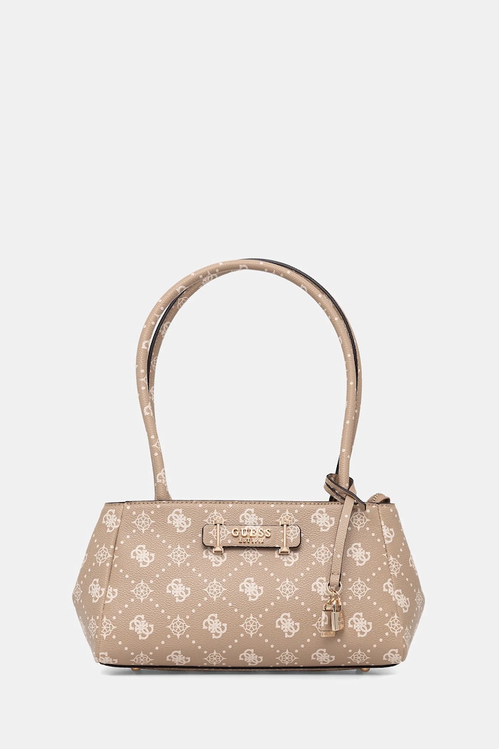 Τσάντα Guess CARRIE απομίμηση λείου δέρματος μπεζ HWGP98.98080