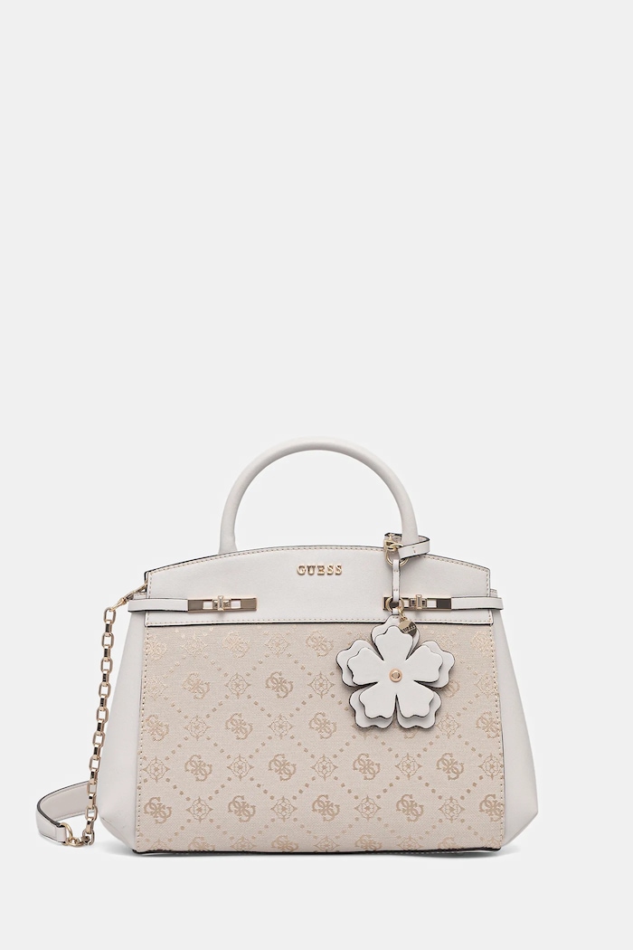 Τσάντα Guess MELINDA απομίμηση λείου δέρματος μπεζ HWJP99.02060