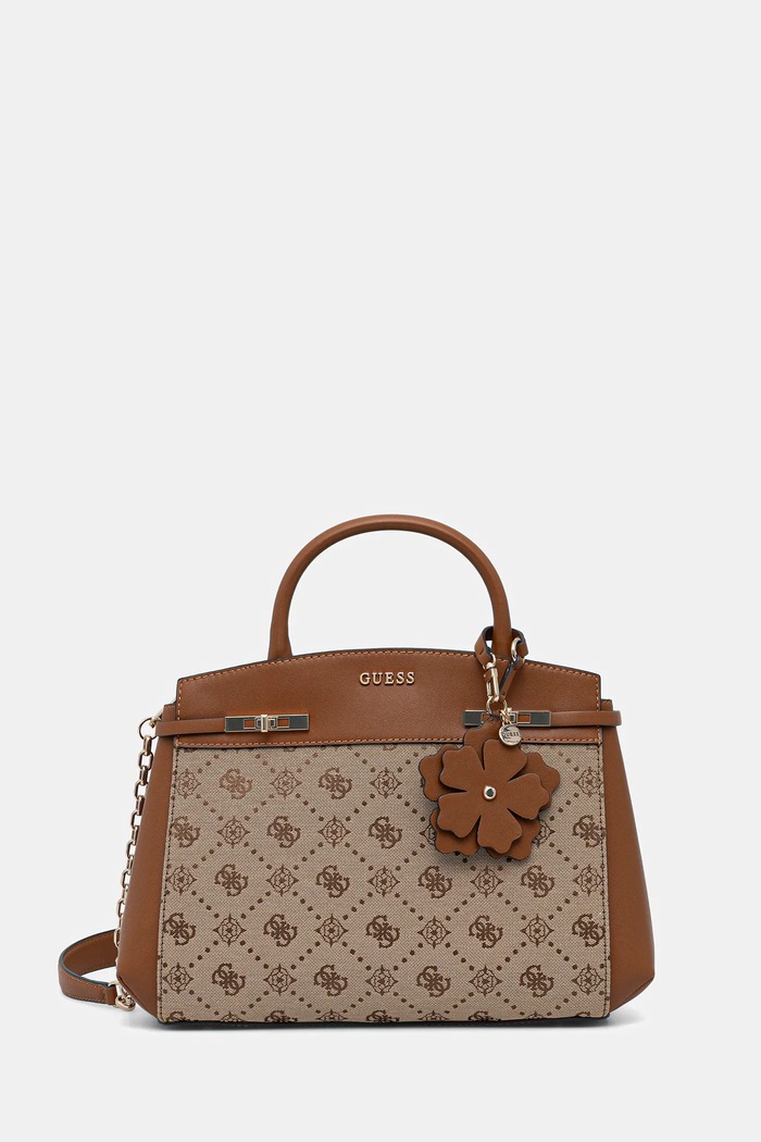 Τσάντα Guess MELINDA απομίμηση λείου δέρματος καφέ HWJP99.02060