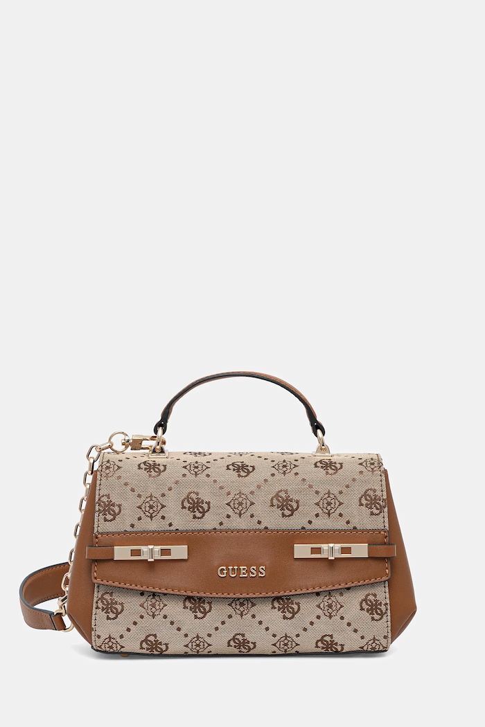 Τσάντα Guess MELINDA υφασμάτινο μπεζ HWJP99.02200