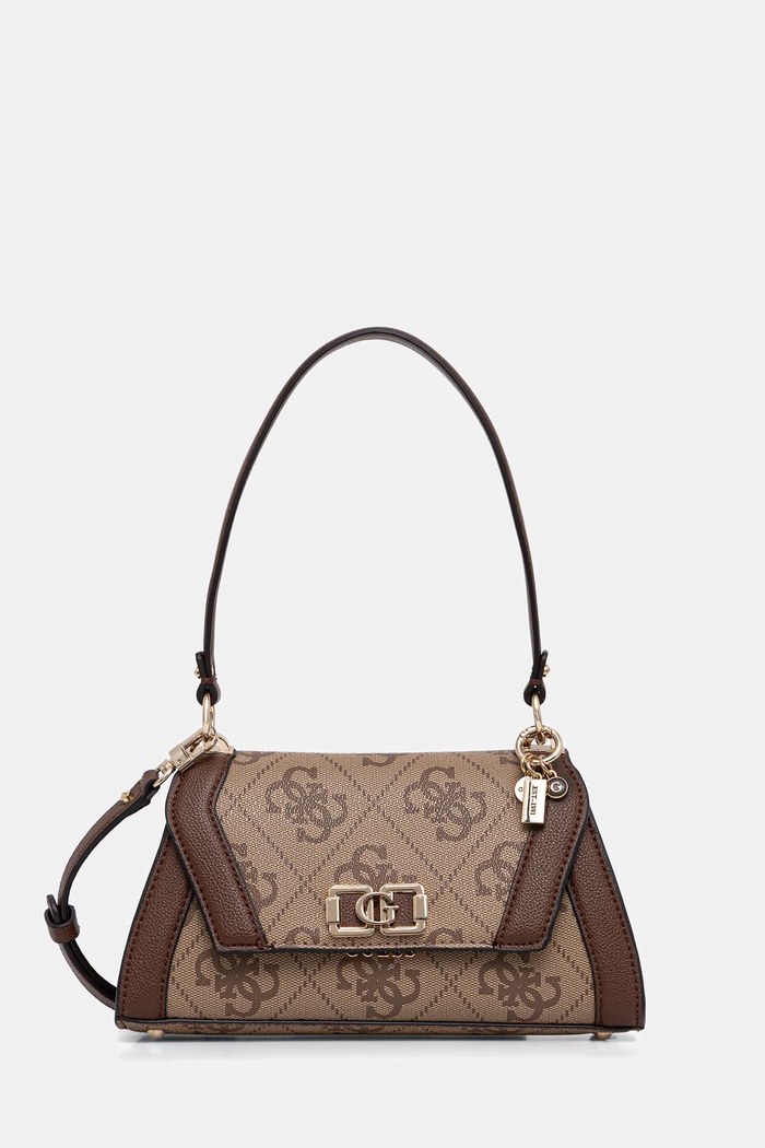 Guess geantă KARNILLA cu modele bej HWOS99.01190