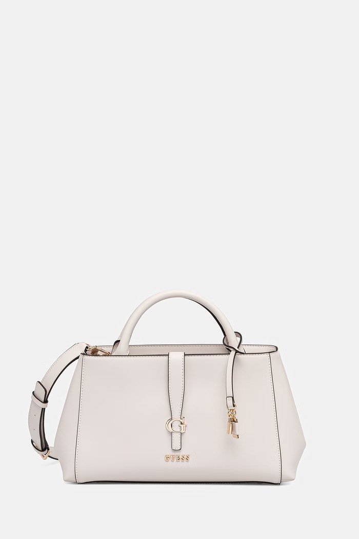 Τσάντα Guess CARRIE απομίμηση λείου δέρματος λευκό HWVG98.96060