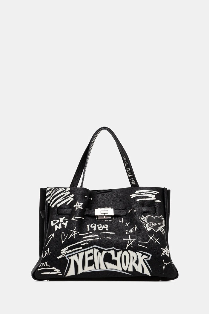 Τσάντα Dkny απομίμηση λείου δέρματος μαύρο R54DDK43