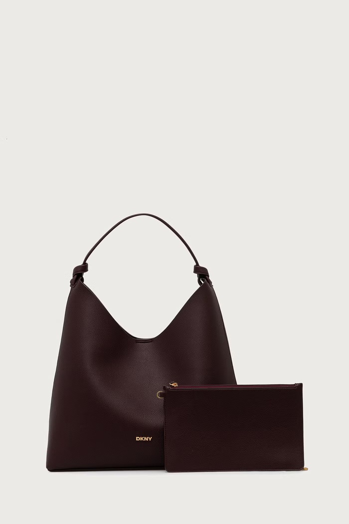 DKNY Torebka shopper damska z imitacji skóry bordowy R54CAO07