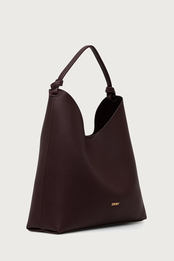 DKNY Torebka shopper damska z imitacji skóry R54CAO07 bordowy SS26