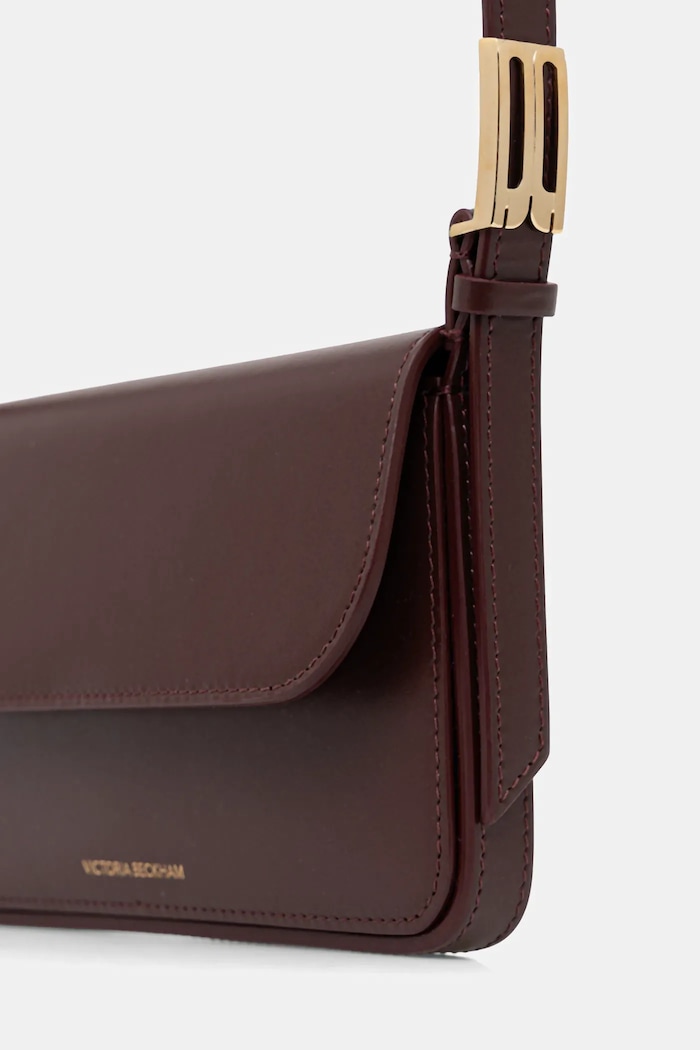 Kožená kabelka Victoria Beckham burgundské B126AAC007145A