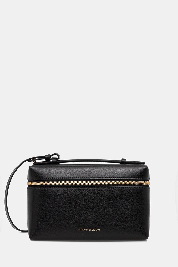 Δερμάτινη τσάντα Victoria Beckham Vanity λείο δέρμα μαύρο B126AAC007158A