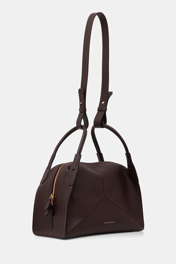 Victoria Beckham torebka damska skórzana Plie B126AAC007198A bordowy SS26