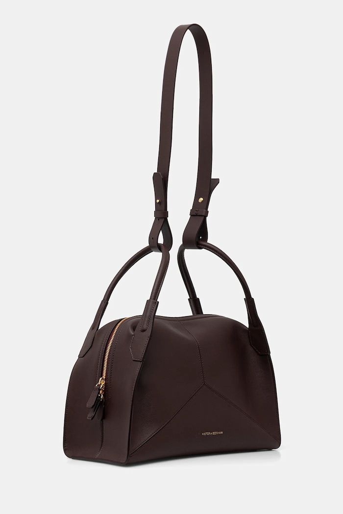 Victoria Beckham torebka damska skórzana Plie B126AAC007198A bordowy SS26