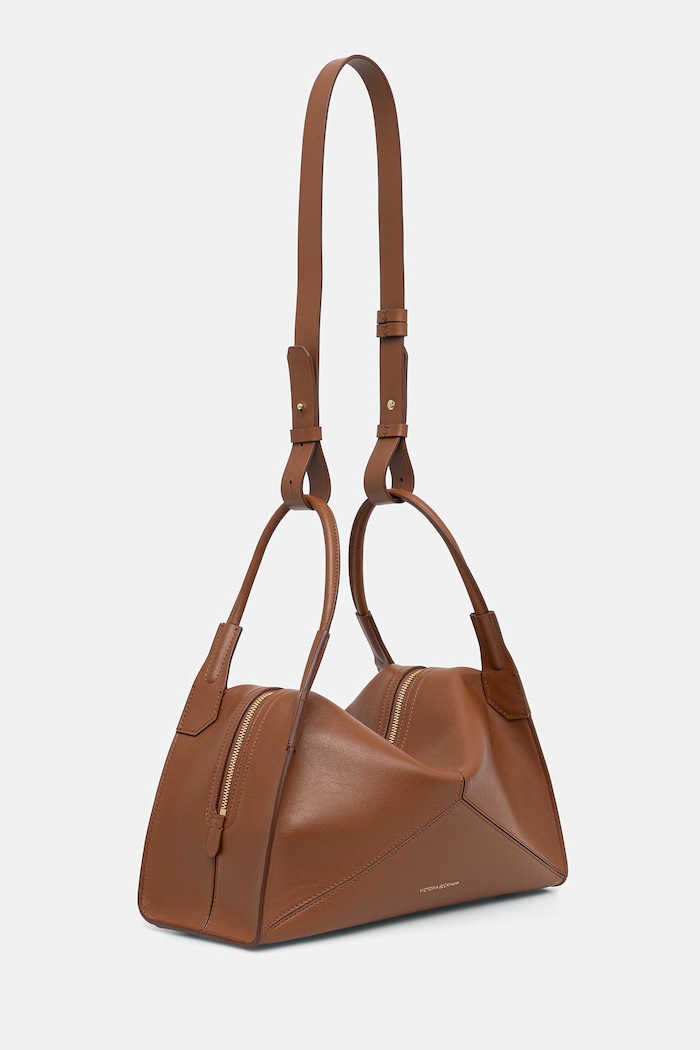 Victoria Beckham geantă pentru femei din piele Plie B126AAC007198A maro SS26