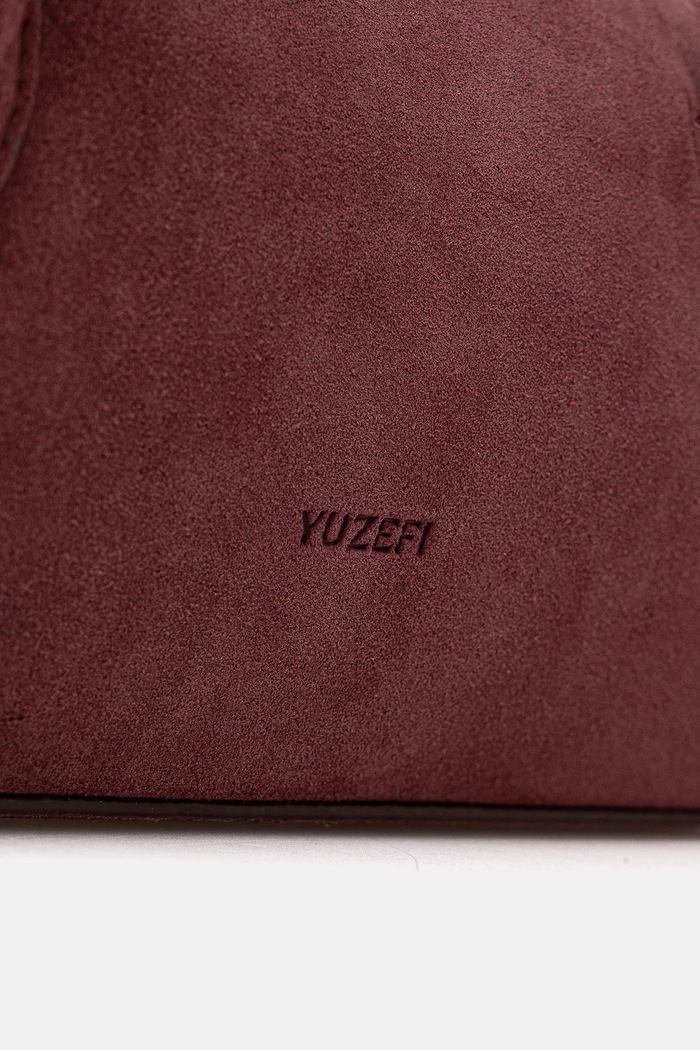 Yuzefi velúr táska OYSTER burgundia YUZRS26.HB.OSM.S024