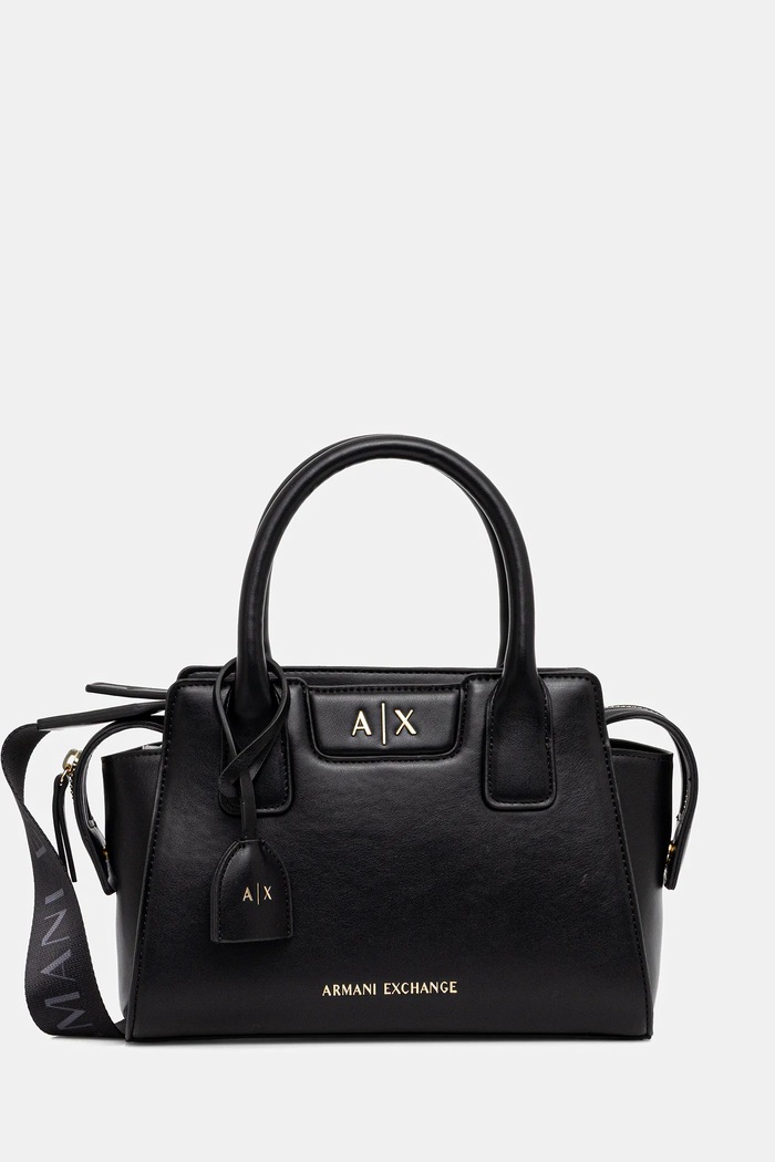 Torba Armani Exchange imitacija zrnate kože crna XW002159.AF19892