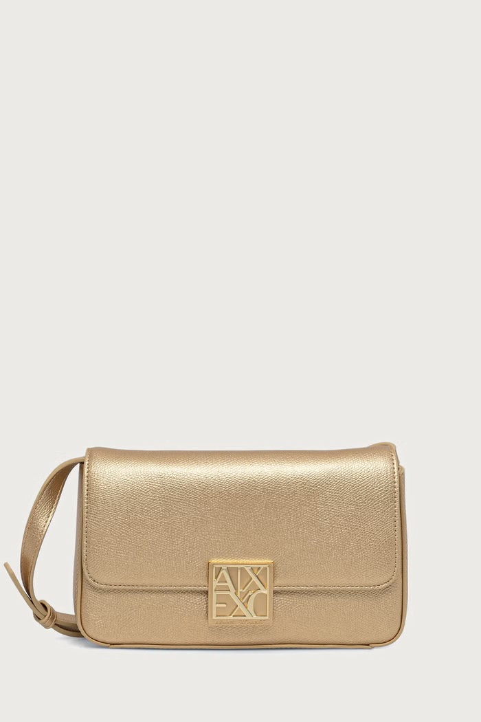 Armani Exchange Borsa a tracollo da donna in similpelle oro XW002171.AF19895