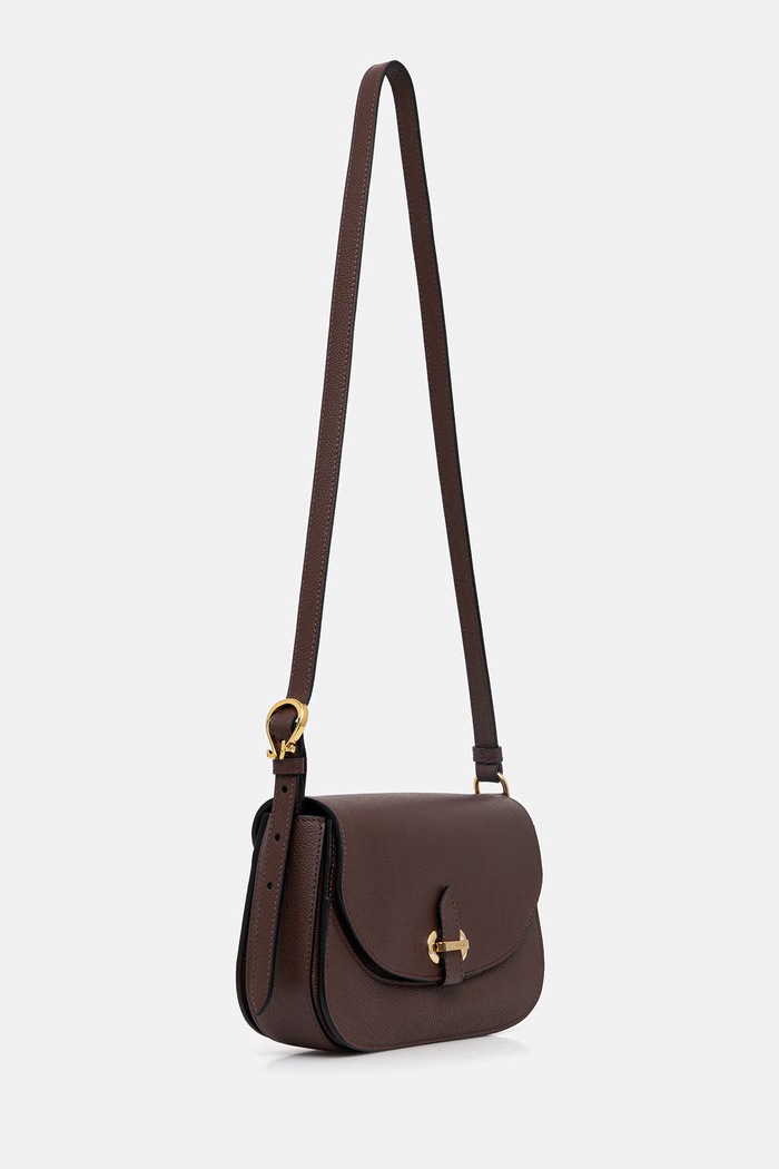Pollini geantă de piele PC4404PP1OQC0 maro SS26