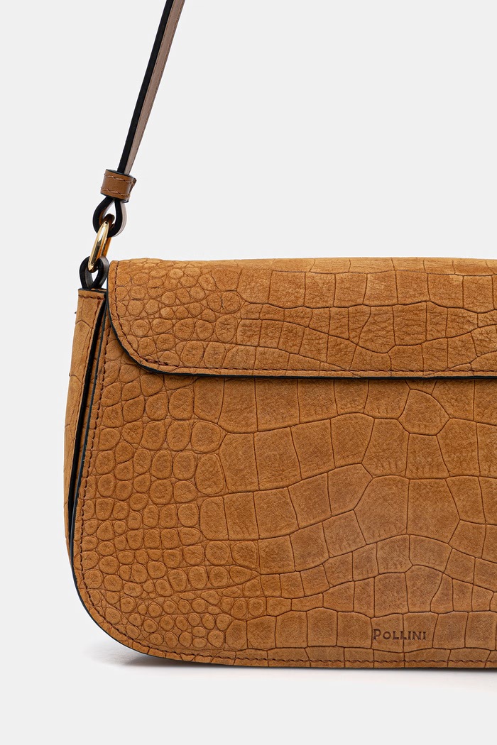 Accesorii Pollini geantă de mână din piele întoarsă PC4434PP1OQB1 maro