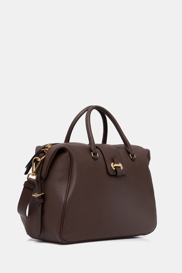 Pollini geantă de piele PC4432PP1OQC0 maro SS26