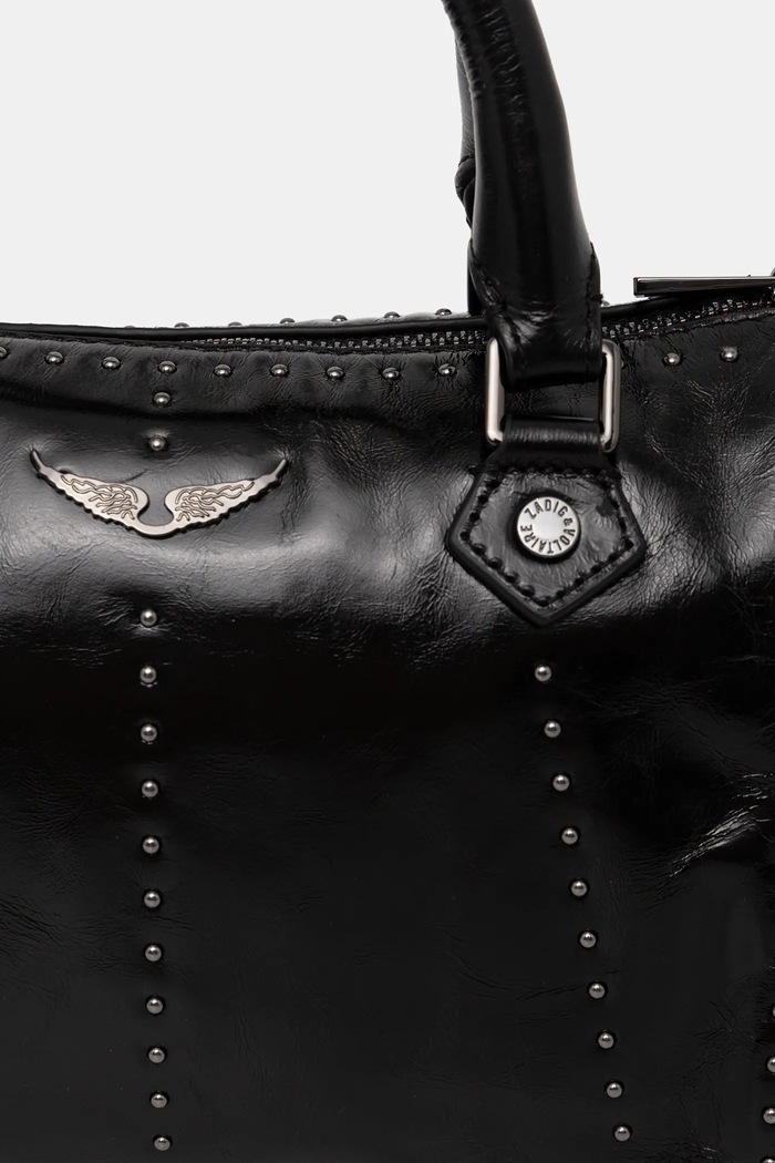 Kožená kabelka ZADIG&VOLTAIRE XS SUNNY VIBE STUDS černá LWBA04173