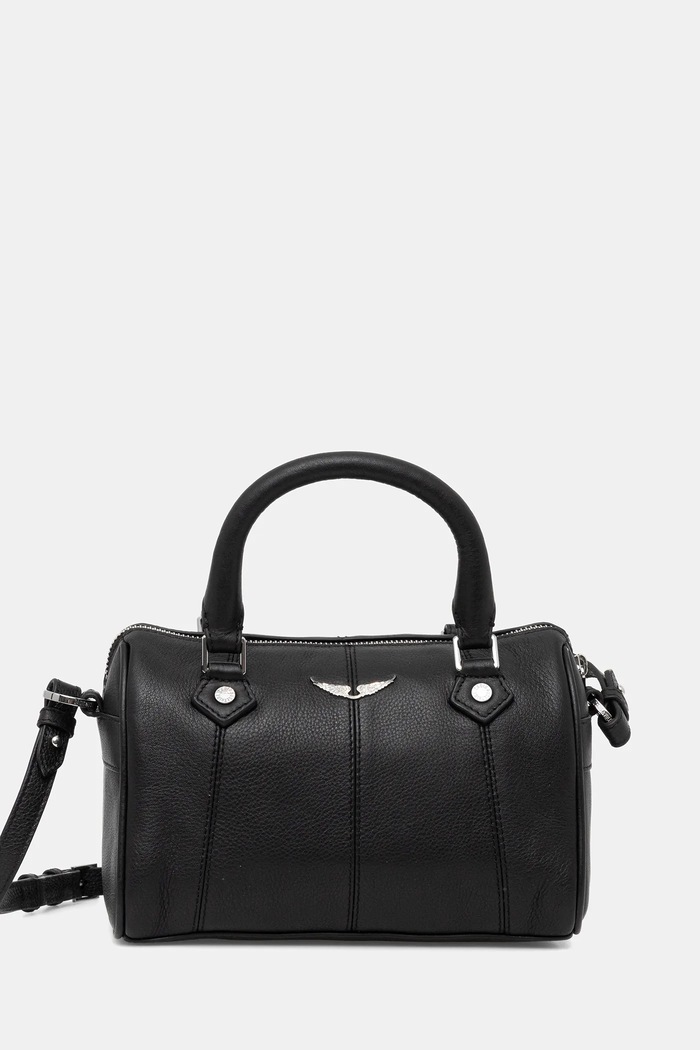 Kožená kabelka ZADIG&VOLTAIRE XS SUNNY VIBE GRAINED LEATHER přírodní kůže černá LWBA04202