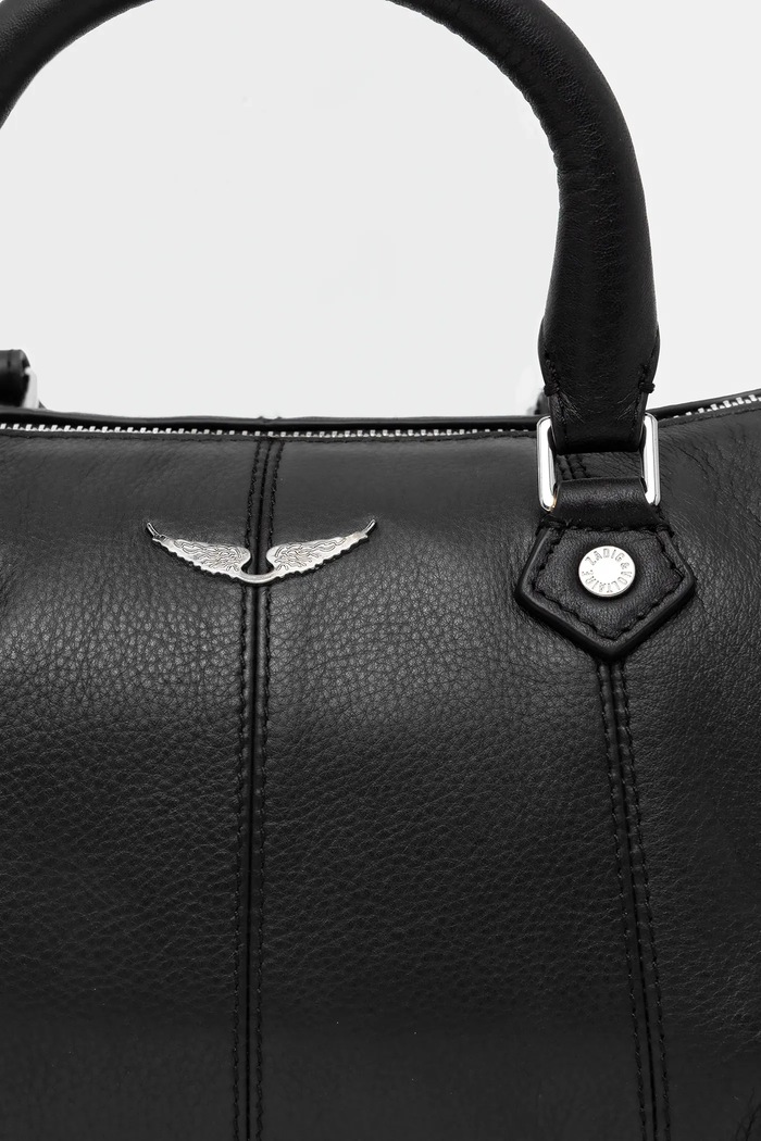 Kožená kabelka ZADIG&VOLTAIRE XS SUNNY VIBE GRAINED LEATHER černá LWBA04202